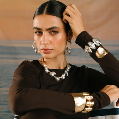 Brazalete Coralia Plata