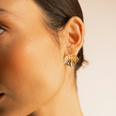 Aretes Escarlata Oro