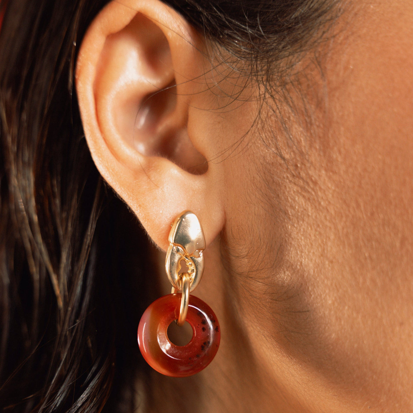 Aretes Escarluna Oro