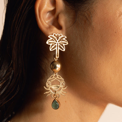 Aretes Isleña Oro