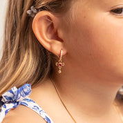 Mini Hoops Amor Fucsia