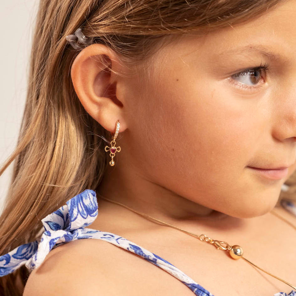 Mini Hoops Amor Fucsia